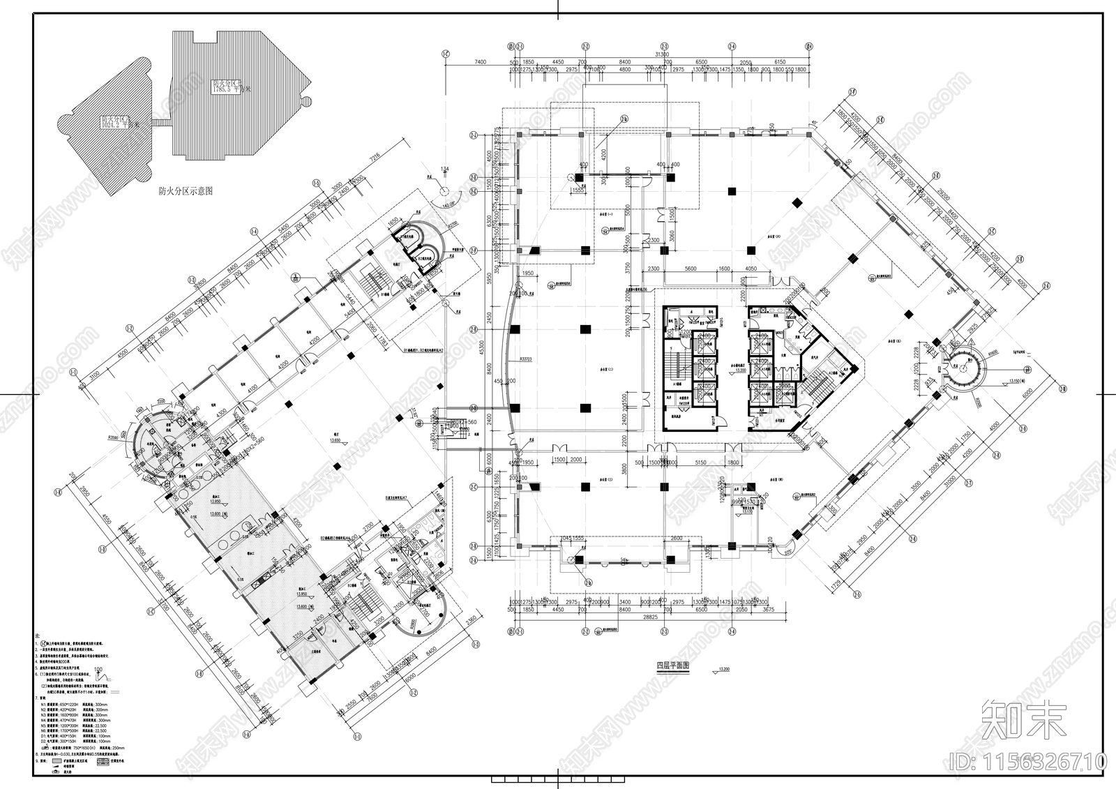 27层现代风格商业办公楼建筑设cad施工图下载【ID:1156326710】