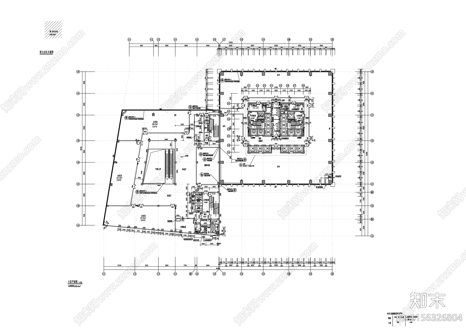 48层商业综合体建筑cad施工图下载【ID:1156326804】