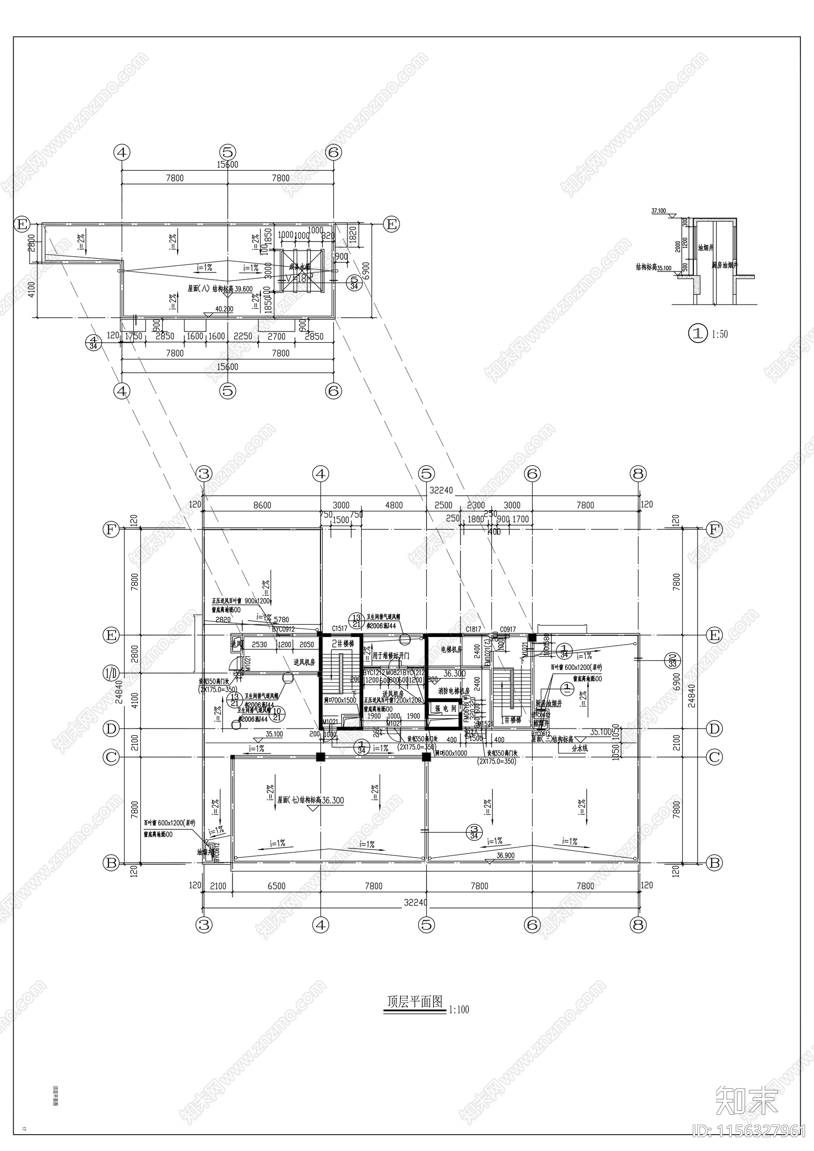 街道社区菜市场cad施工图下载【ID:1156327961】