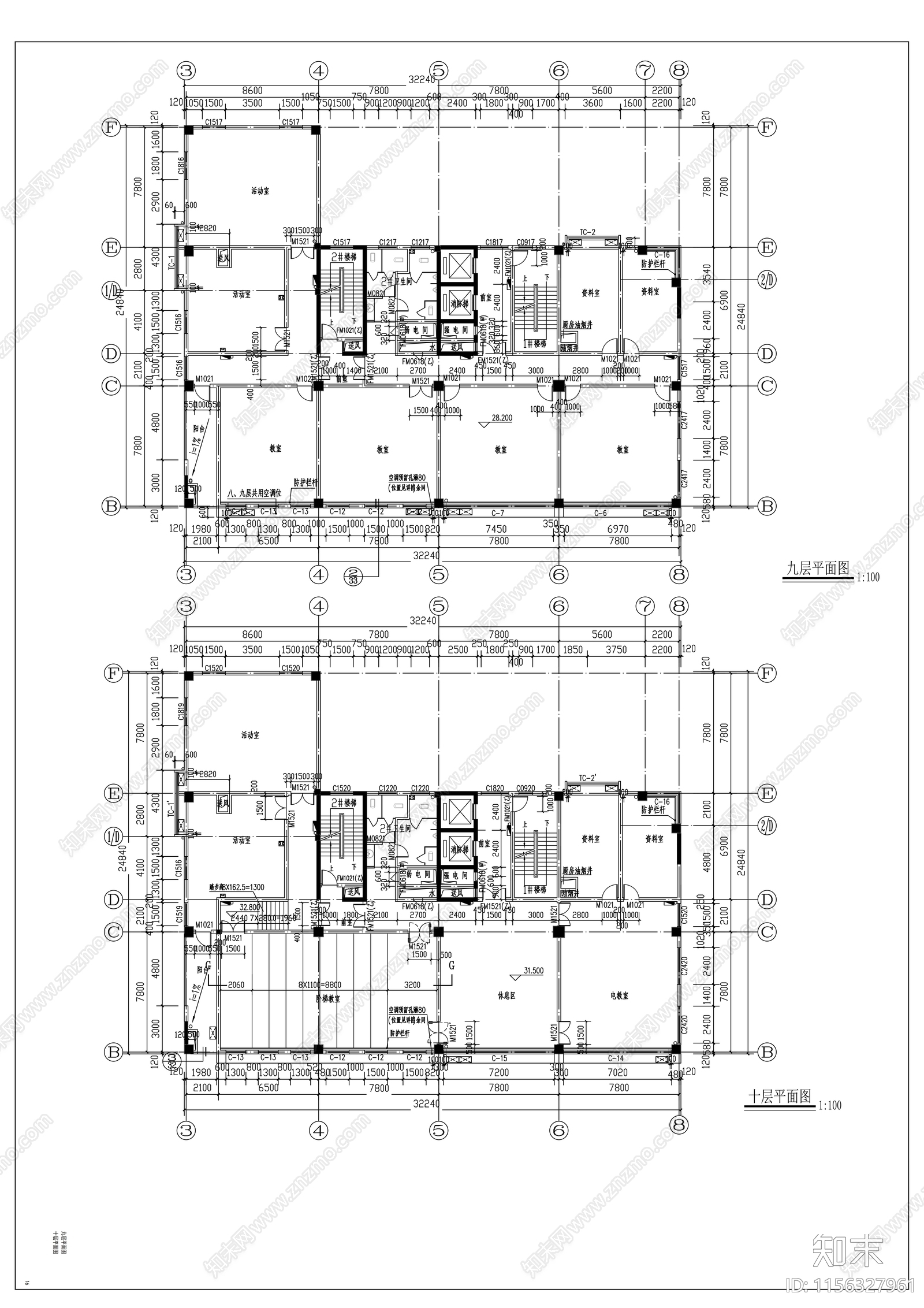 街道社区菜市场cad施工图下载【ID:1156327961】