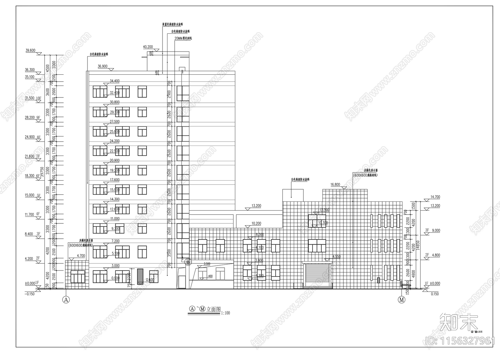 街道社区菜市场cad施工图下载【ID:1156327961】