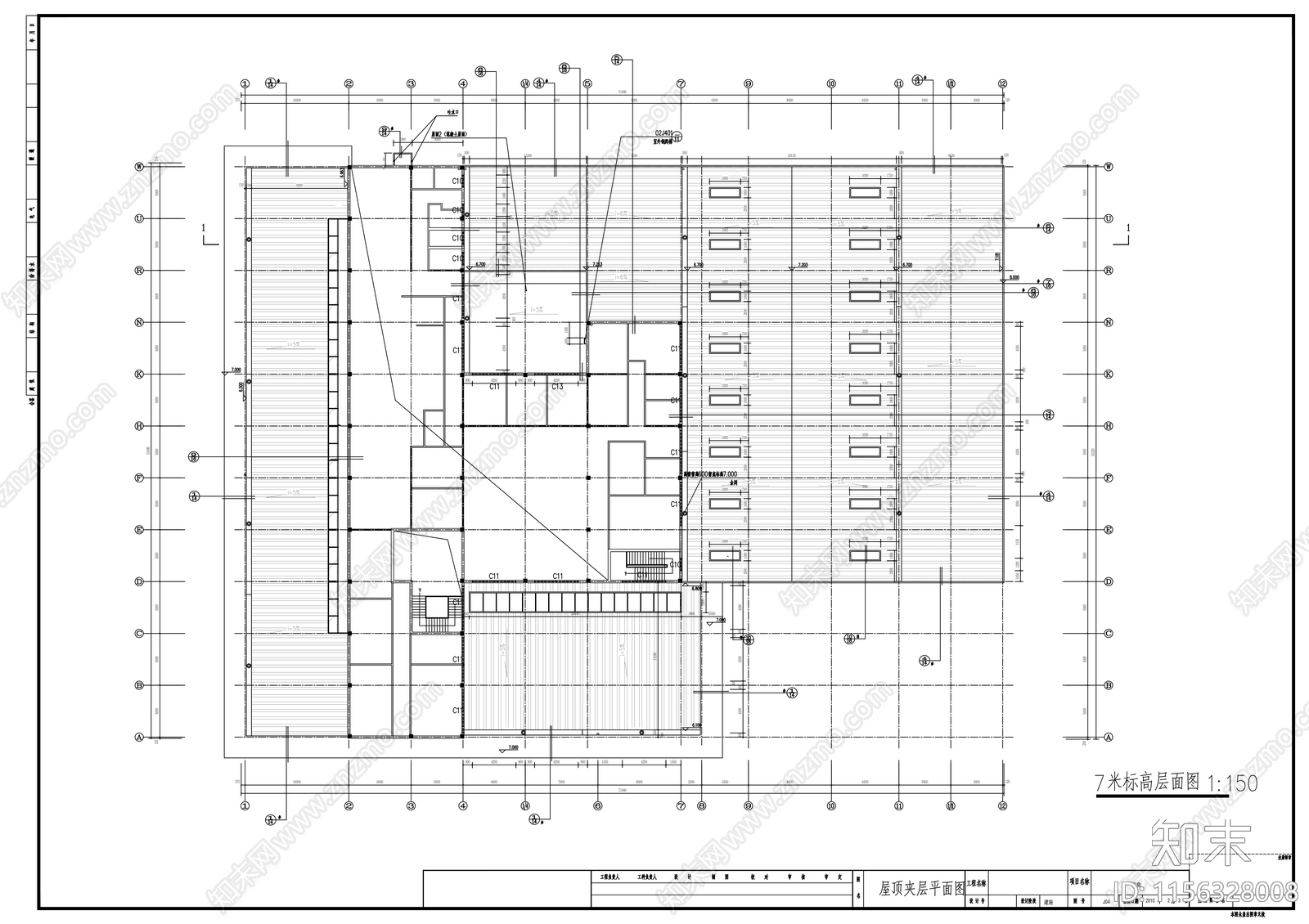 名车4S店建筑cad施工图下载【ID:1156328008】