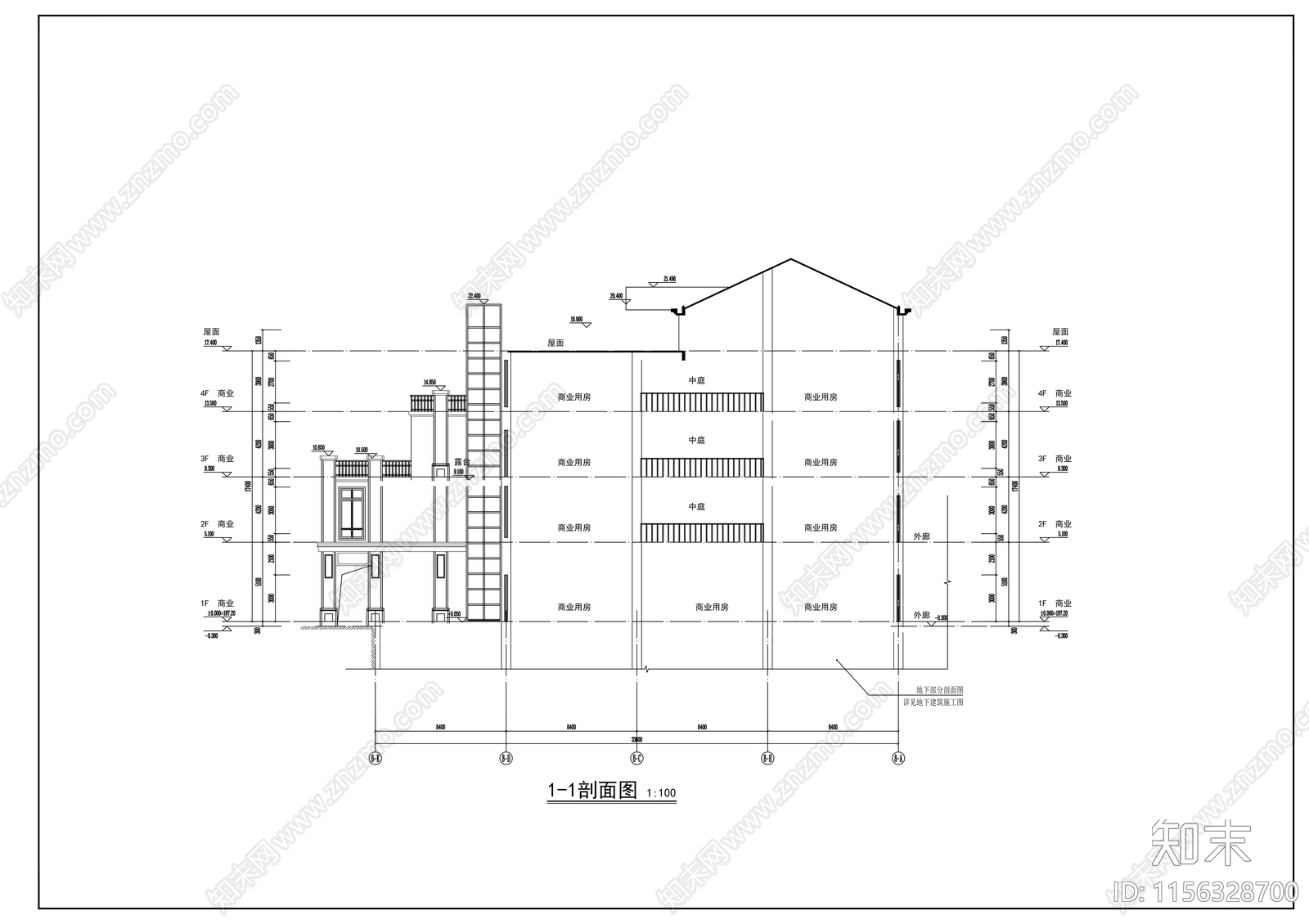 四层欧式商业楼cad施工图下载【ID:1156328700】