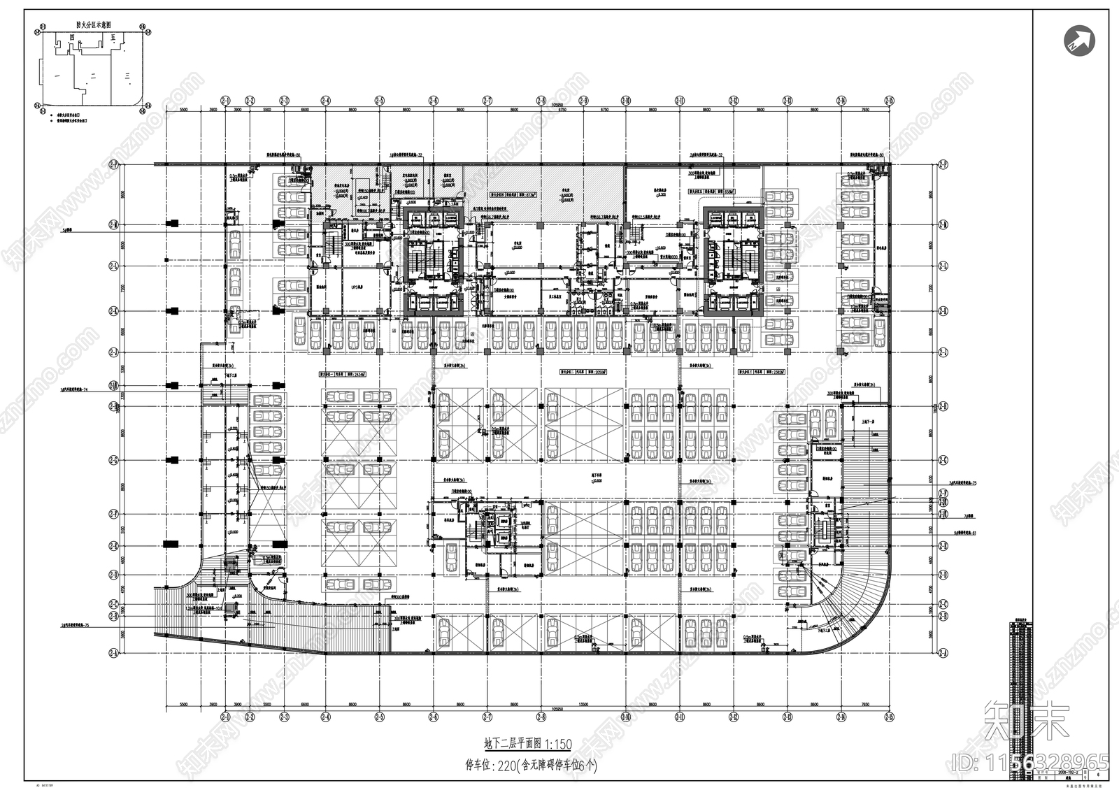 五十四层超高层综合体建筑设计方案cad施工图下载【ID:1156328965】