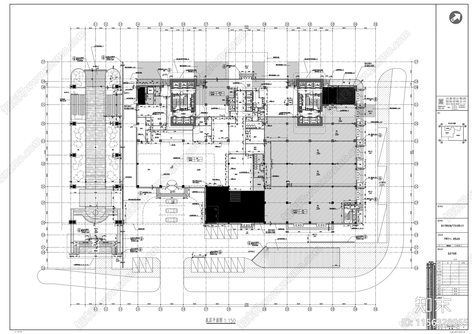 五十四层超高层综合体建筑设计方案cad施工图下载【ID:1156328965】