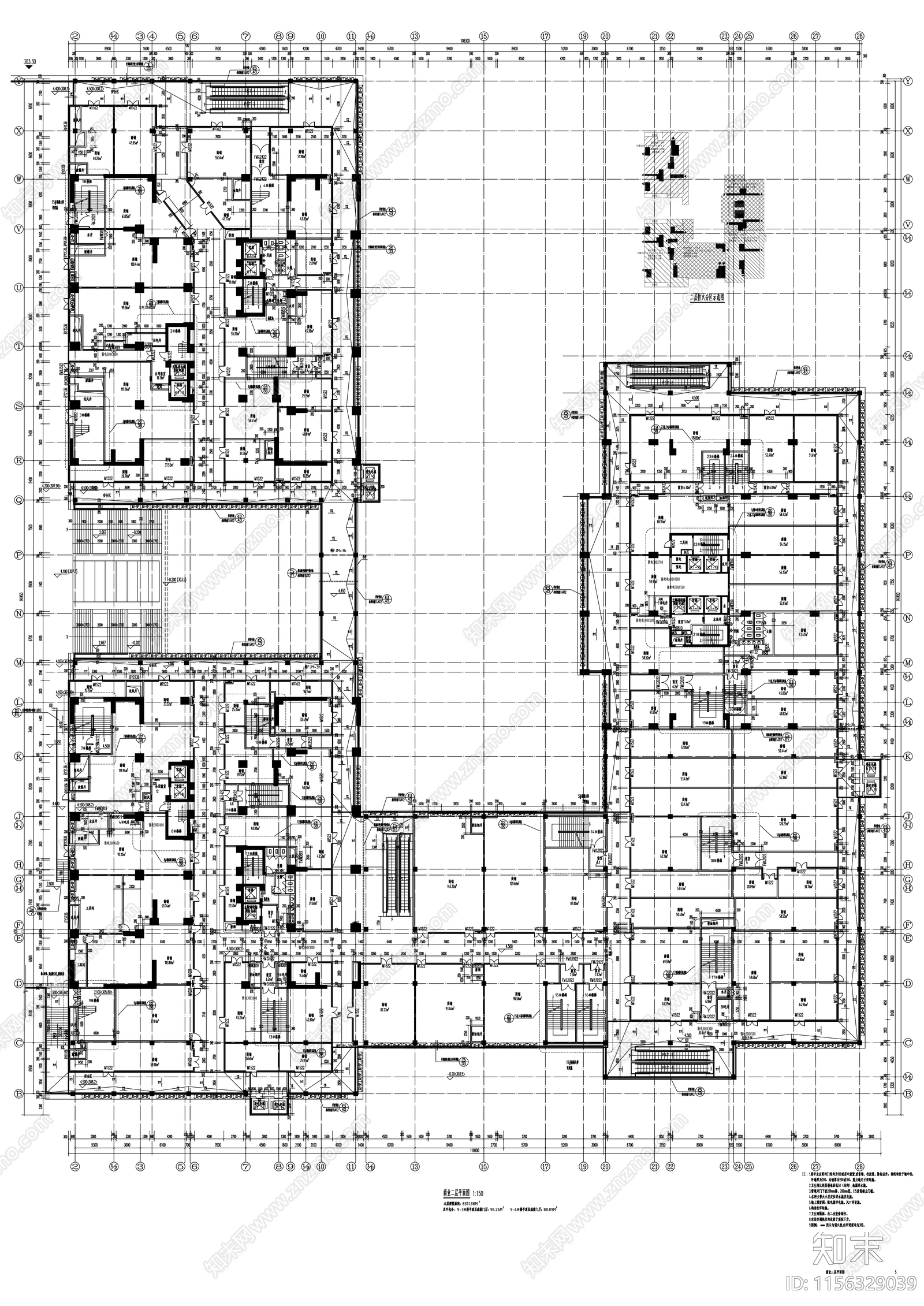 现代风格商业及住宅建筑cad施工图下载【ID:1156329039】