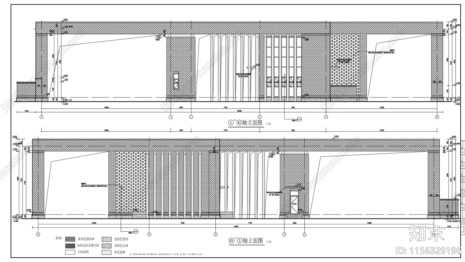 门卫大门建筑cad施工图下载【ID:1156329196】