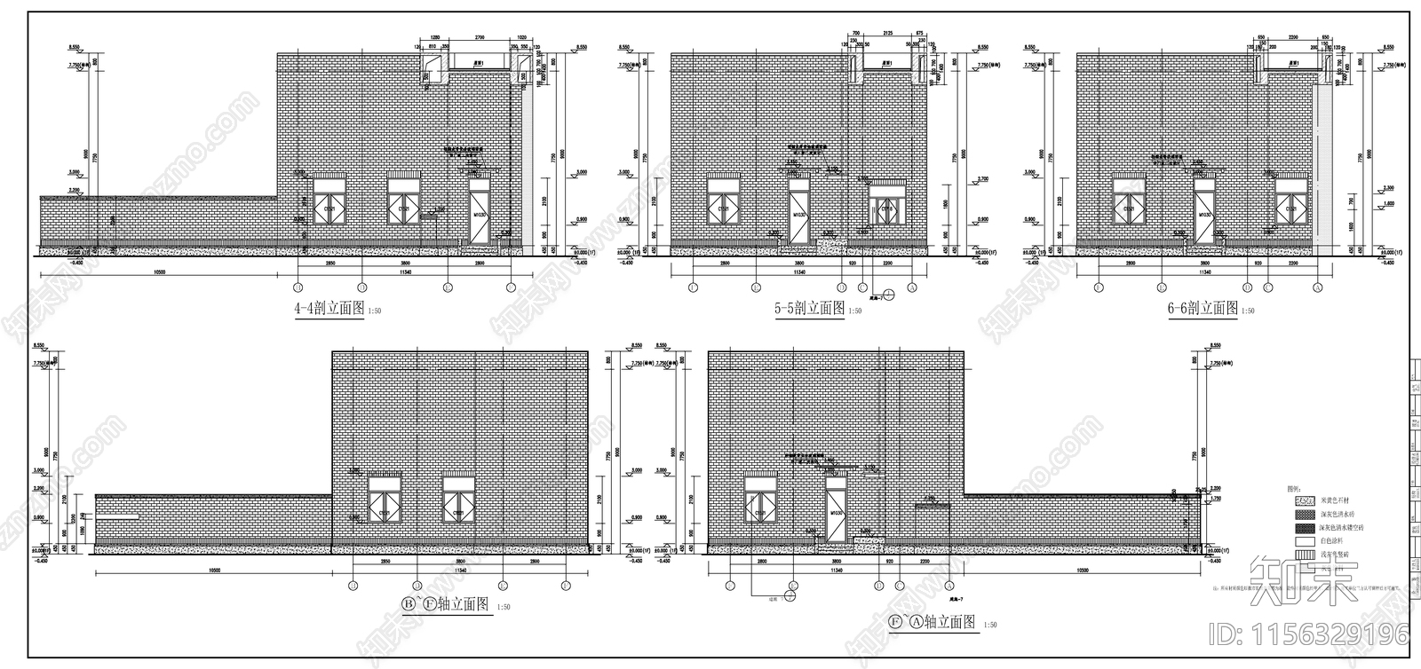 门卫大门建筑cad施工图下载【ID:1156329196】