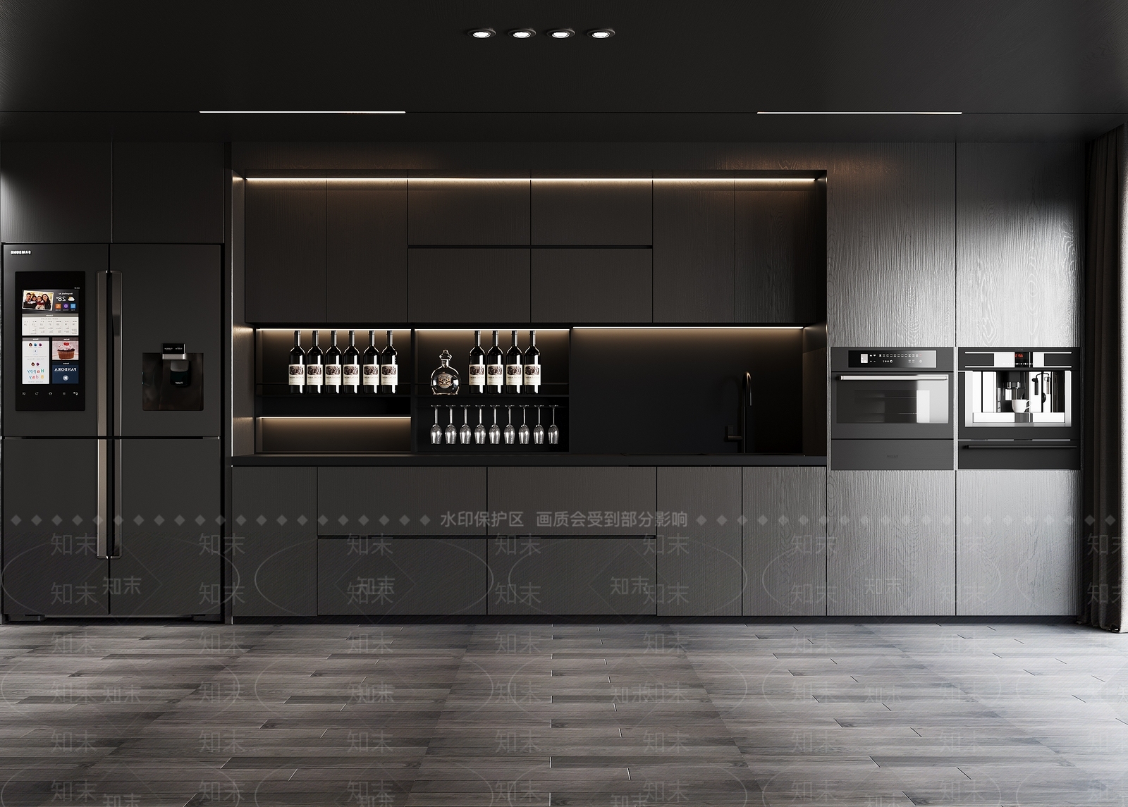 现代意式酒柜3D模型下载【ID:1156329975】