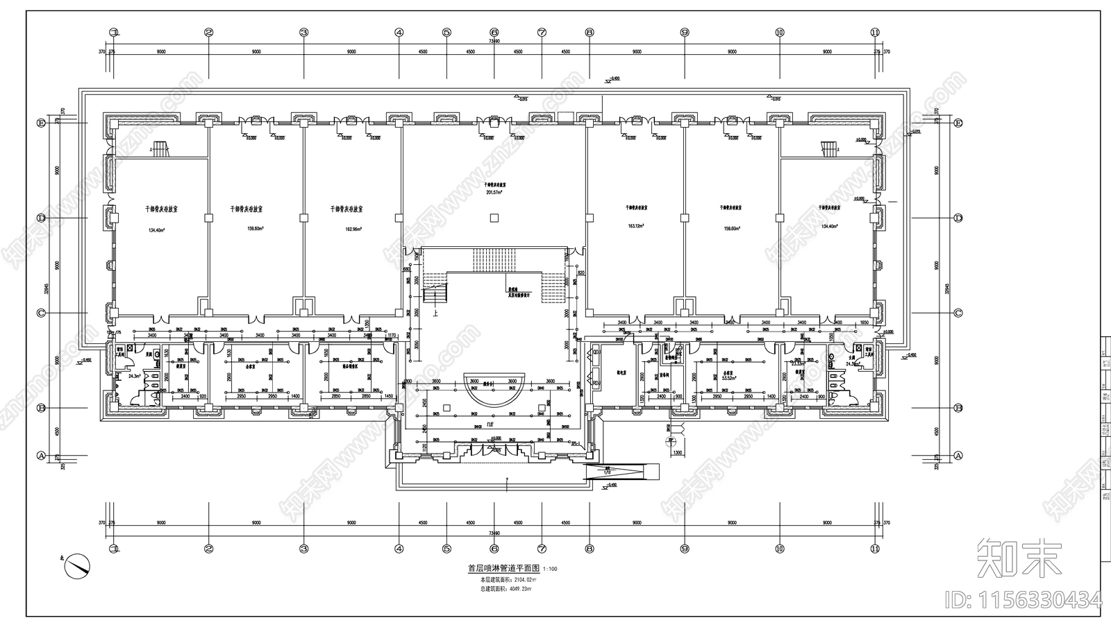 骨灰盒寄存楼给排水施工图下载【ID:1156330434】
