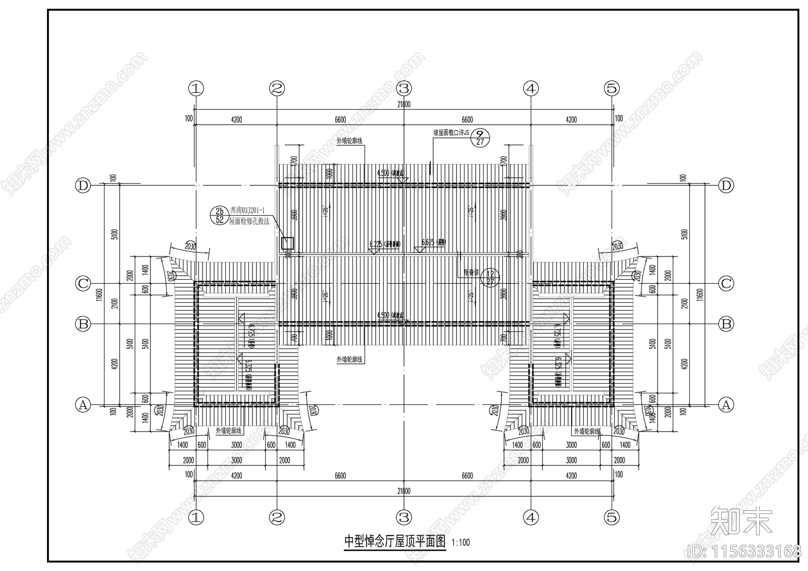 殡葬中型悼念厅建施图施工图下载【ID:1156333168】