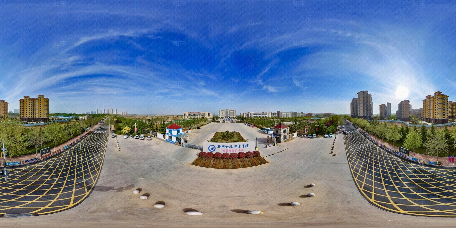HDR城市小区社区广场全景贴图下载【ID:1156333899】