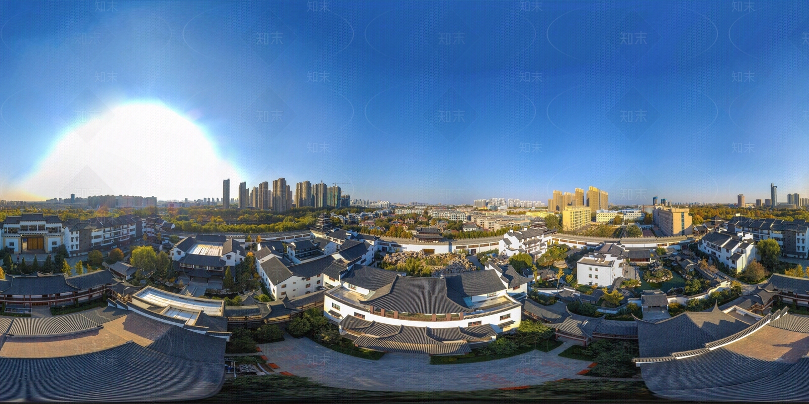 HDR城市小区社区广场全景贴图下载【ID:1156333991】
