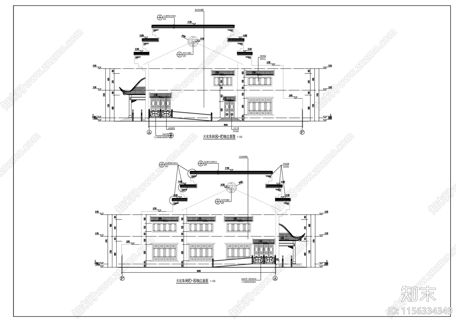 殡仪馆火化车间建筑图cad施工图下载【ID:1156334349】