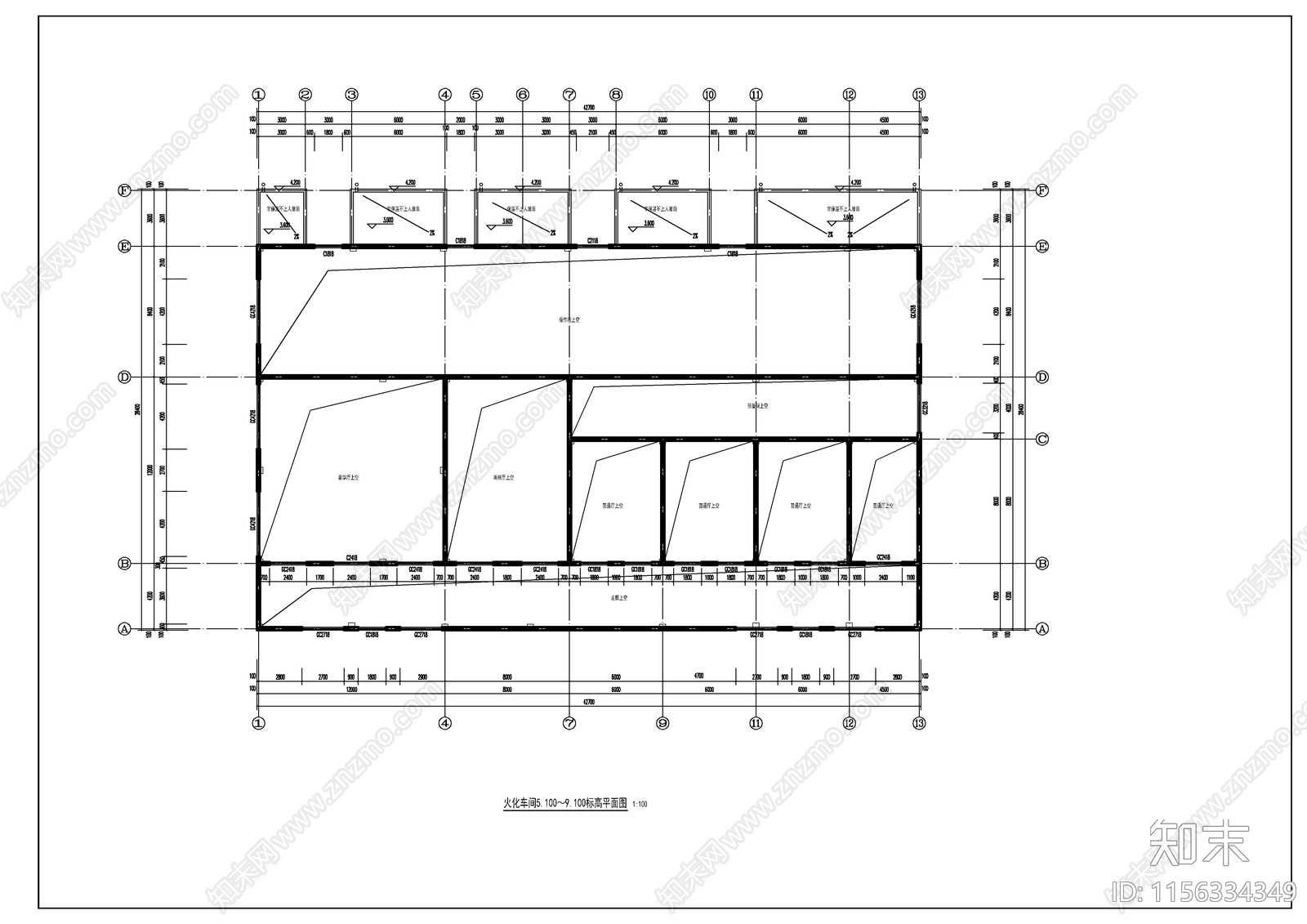 殡仪馆火化车间建筑图cad施工图下载【ID:1156334349】