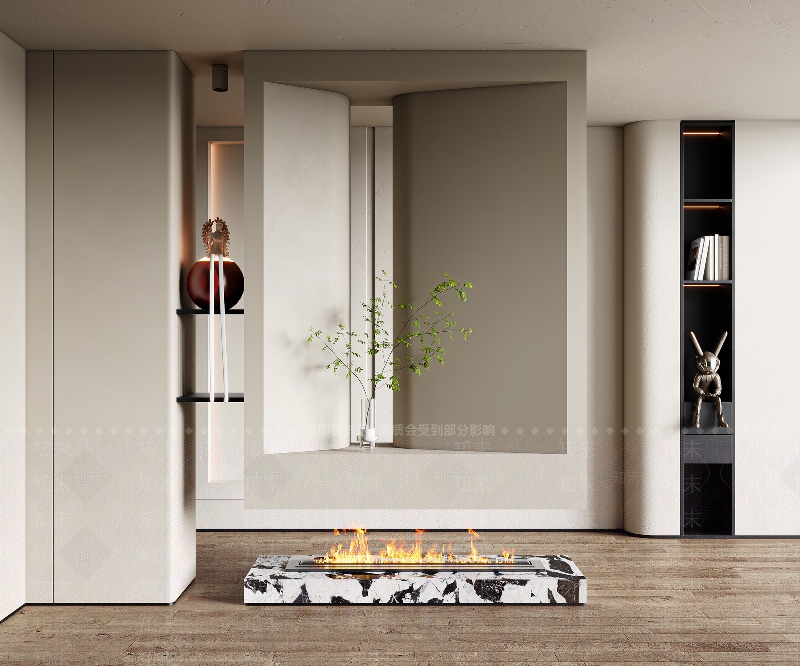 现代玄关隔断3D模型下载【ID:1156335551】