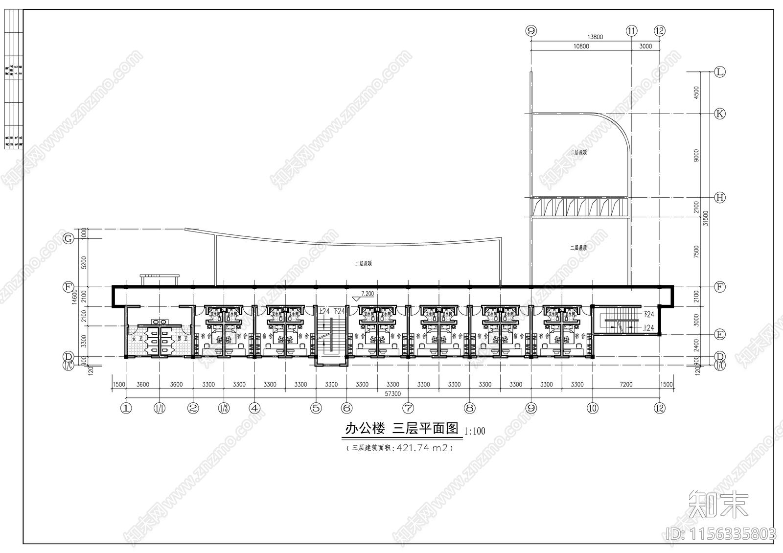 某殡仪馆建筑图cad施工图下载【ID:1156335803】