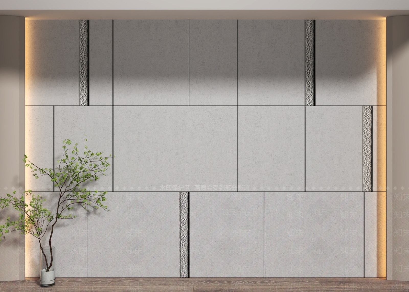 现代石材背景墙3D模型下载【ID:1156336023】