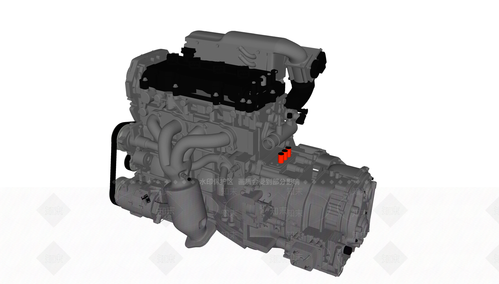 现代V8发动机SU模型下载【ID:1156337800】