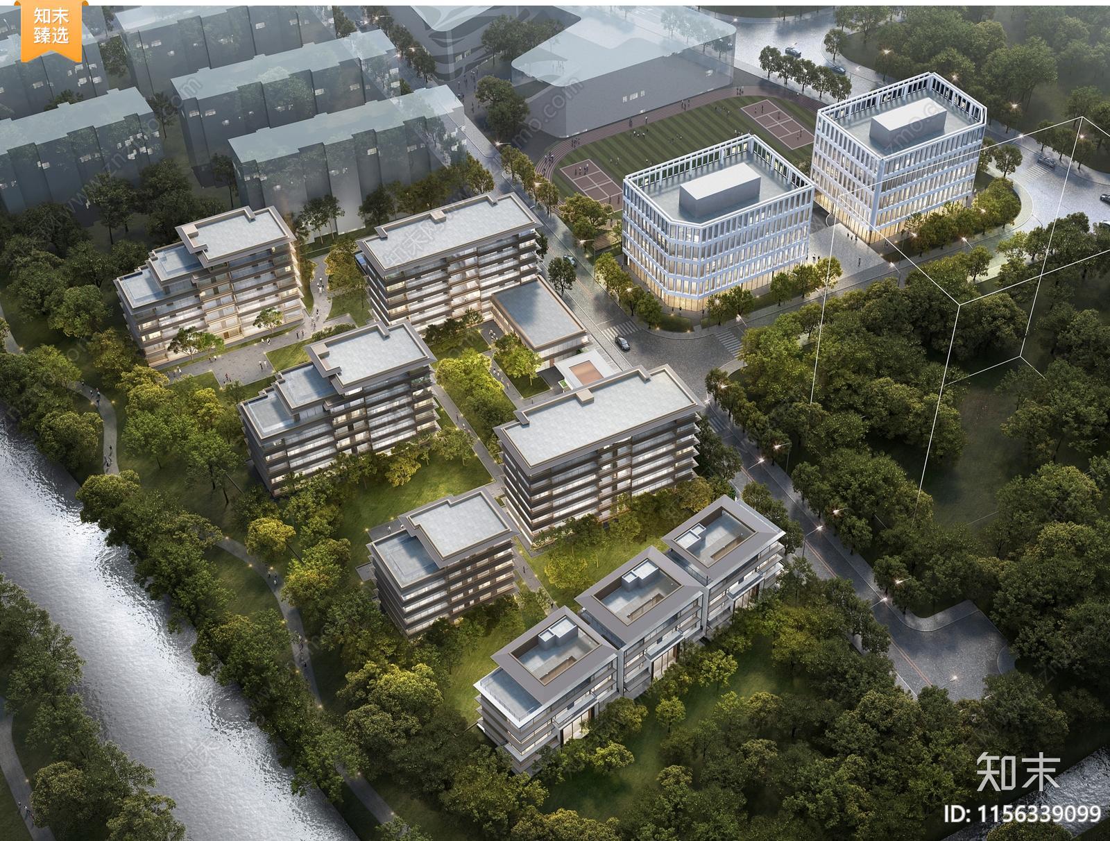 现代杭州打铁关滨江低密叠墅顶级豪华住宅区规划下载【ID:1156339099】