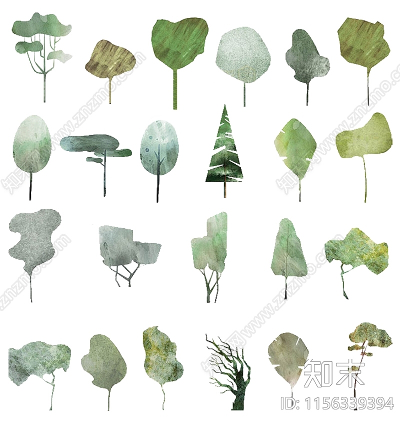 PSD免抠插画竞赛风立面树植物下载【ID:1156339394】undefined
