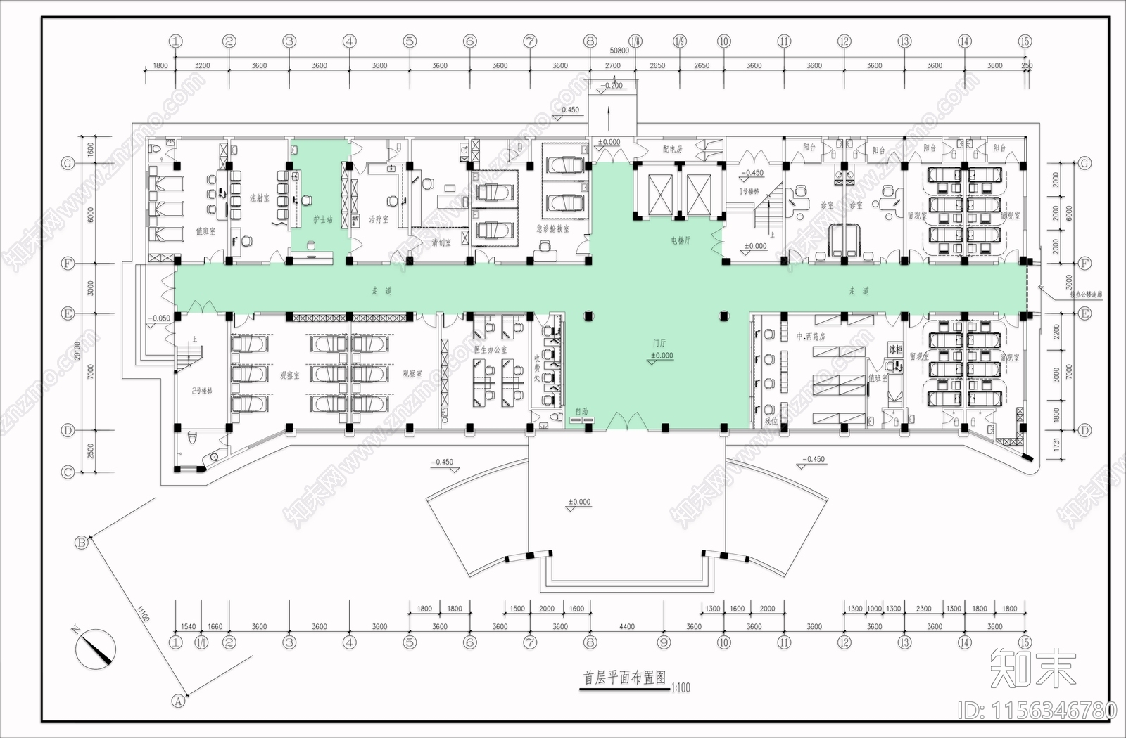 5000平现代县城妇保医院施工图下载【ID:1156346780】
