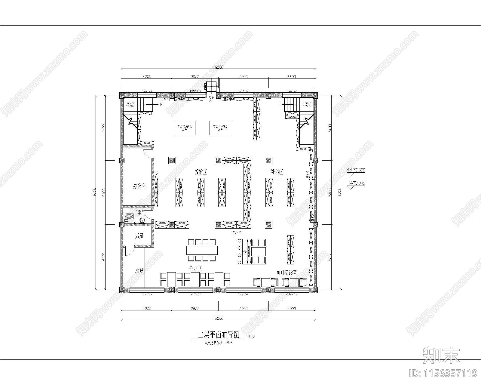 文华书店cad施工图下载【ID:1156357119】