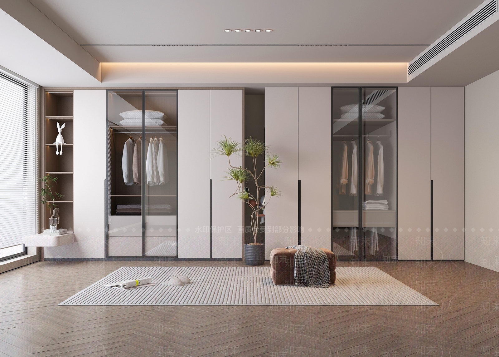 现代风格衣柜SU模型下载【ID:1156357809】