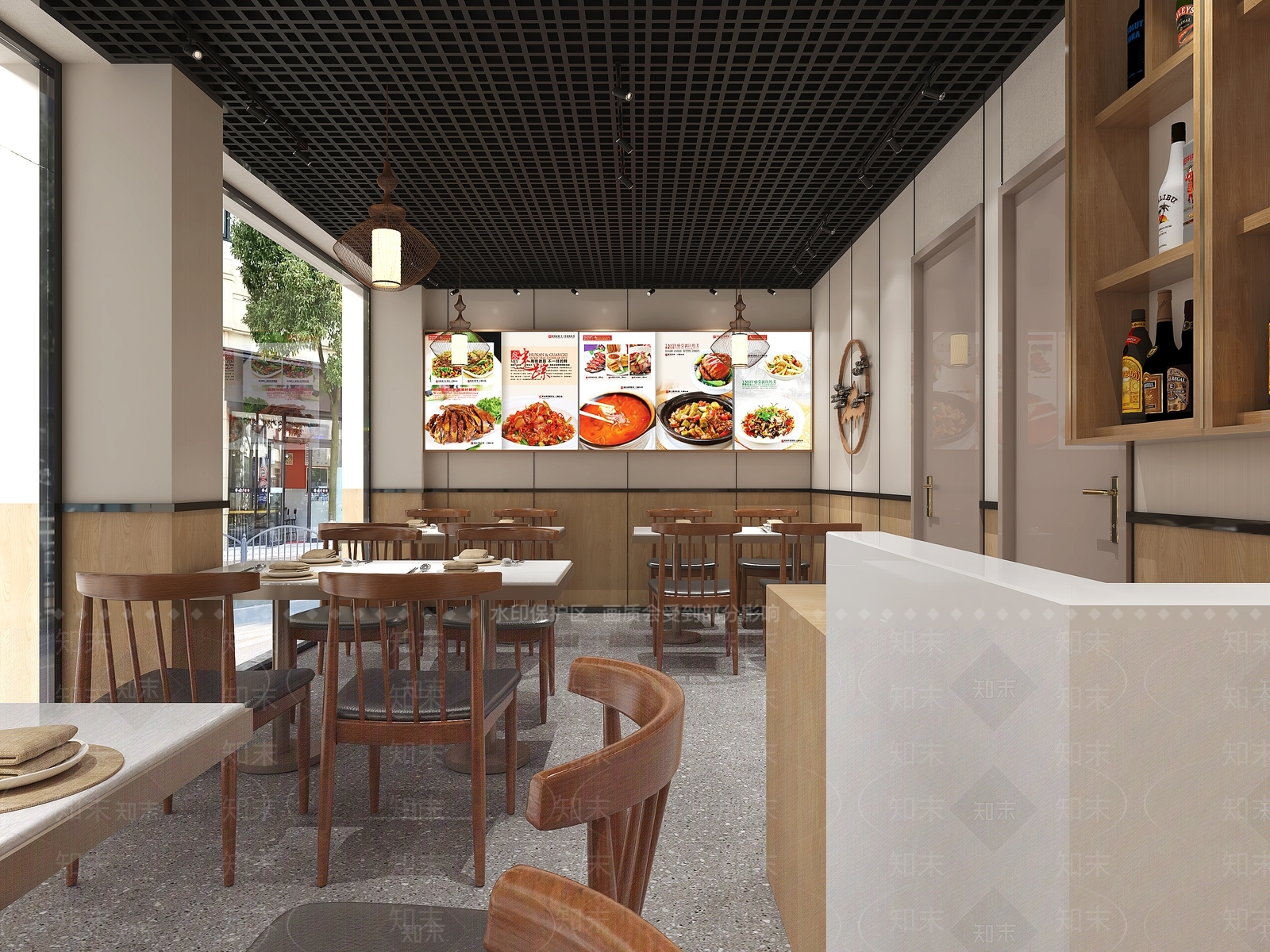 现代快餐店3D模型下载【ID:1156358398】