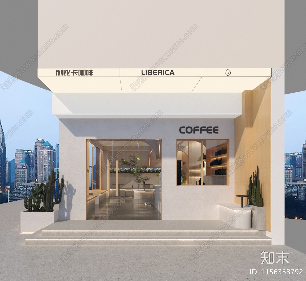 现代咖啡店3D模型下载【ID:1156358792】