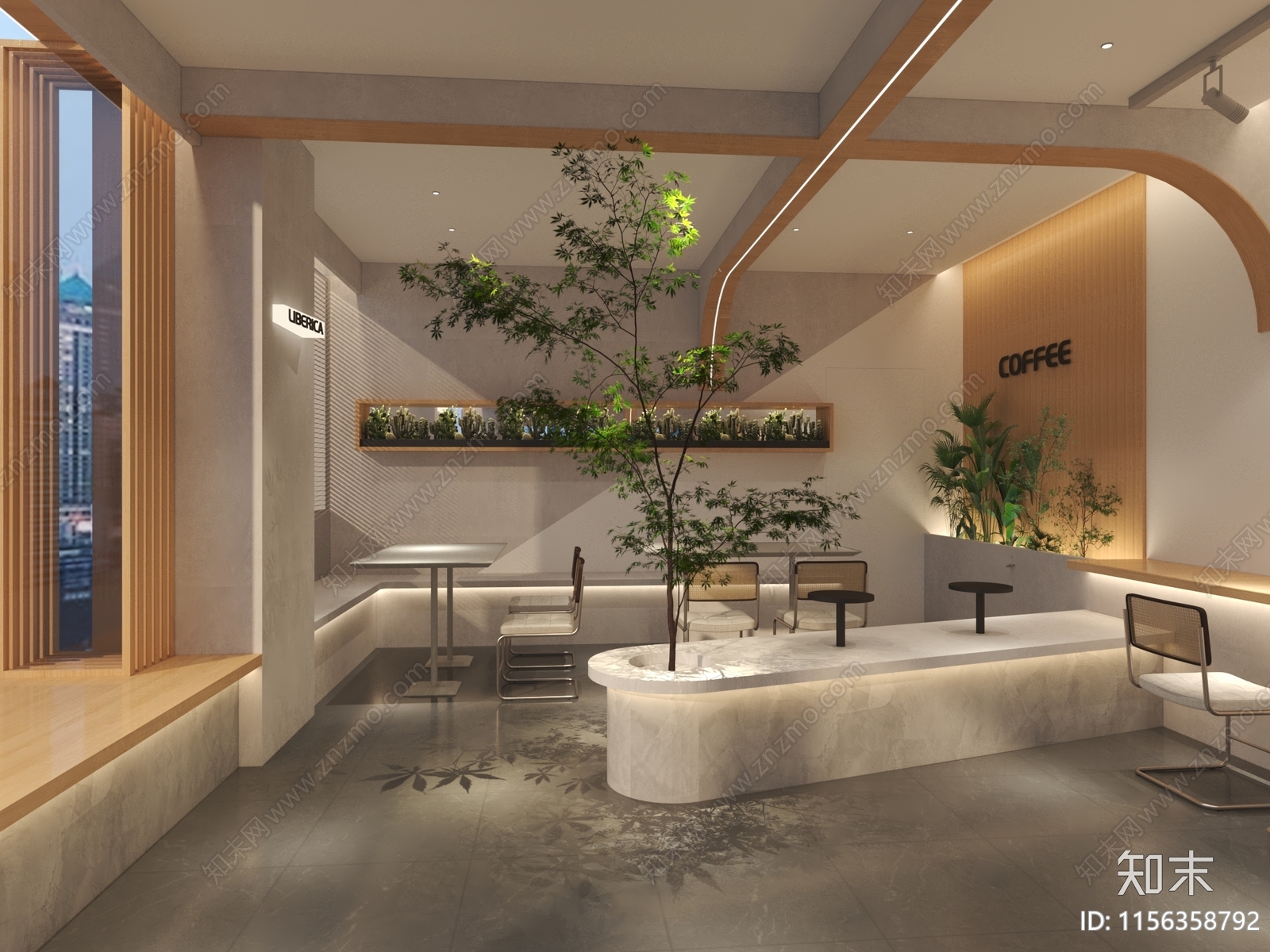 现代咖啡店3D模型下载【ID:1156358792】