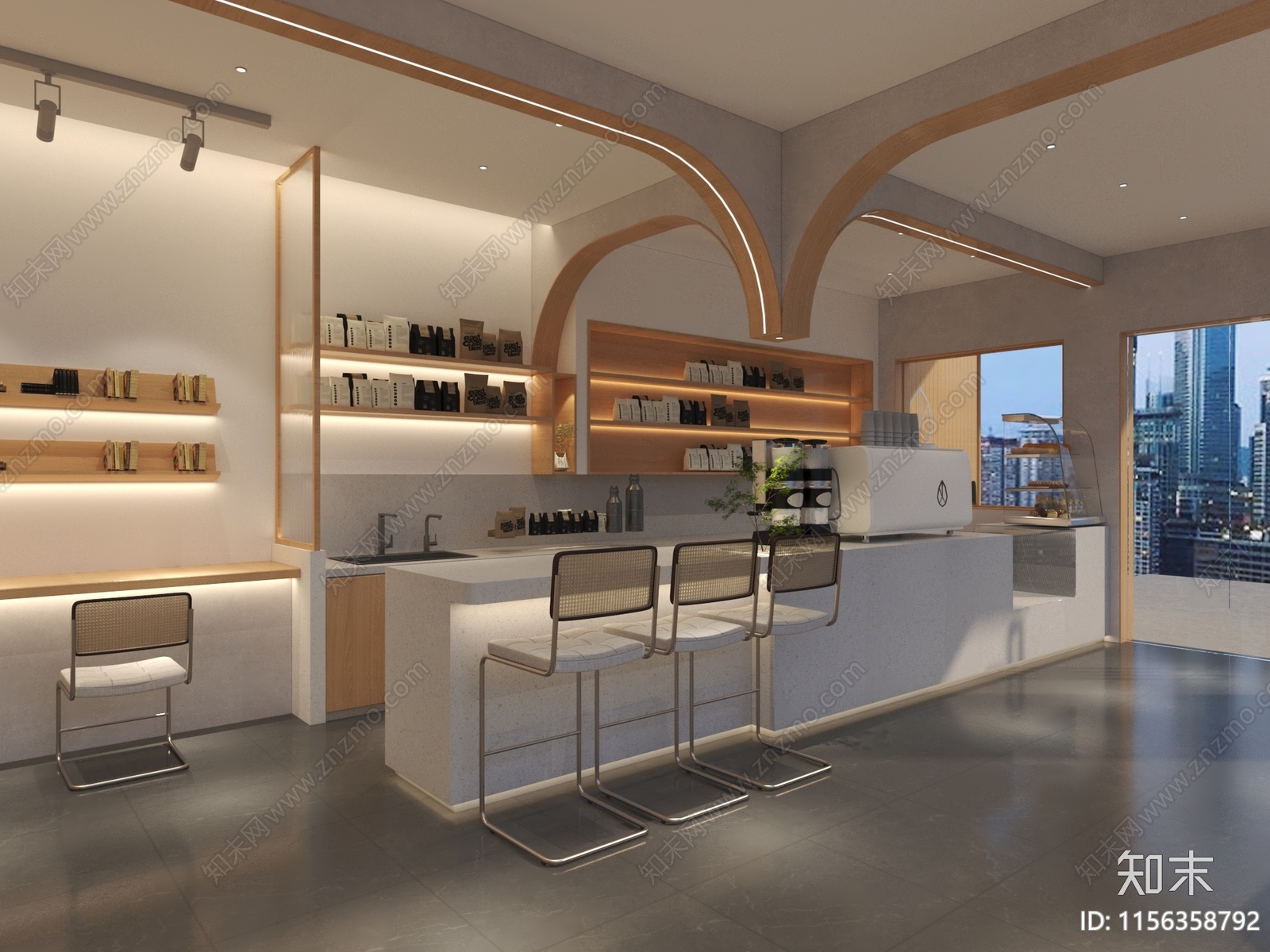 现代咖啡店3D模型下载【ID:1156358792】