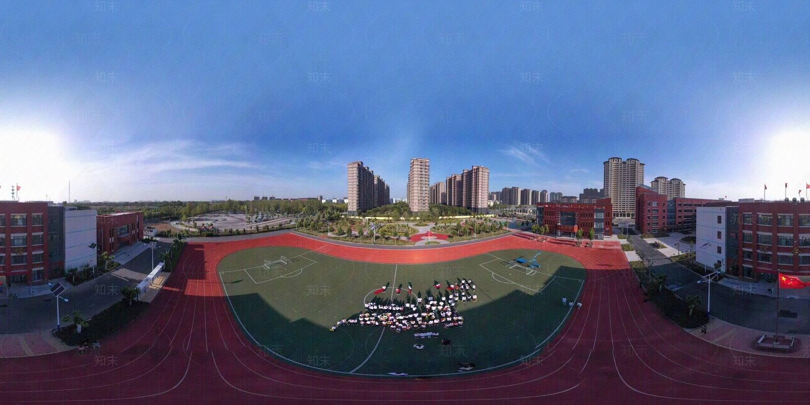 HDR城市小区社区广场全景贴图下载【ID:1156361012】
