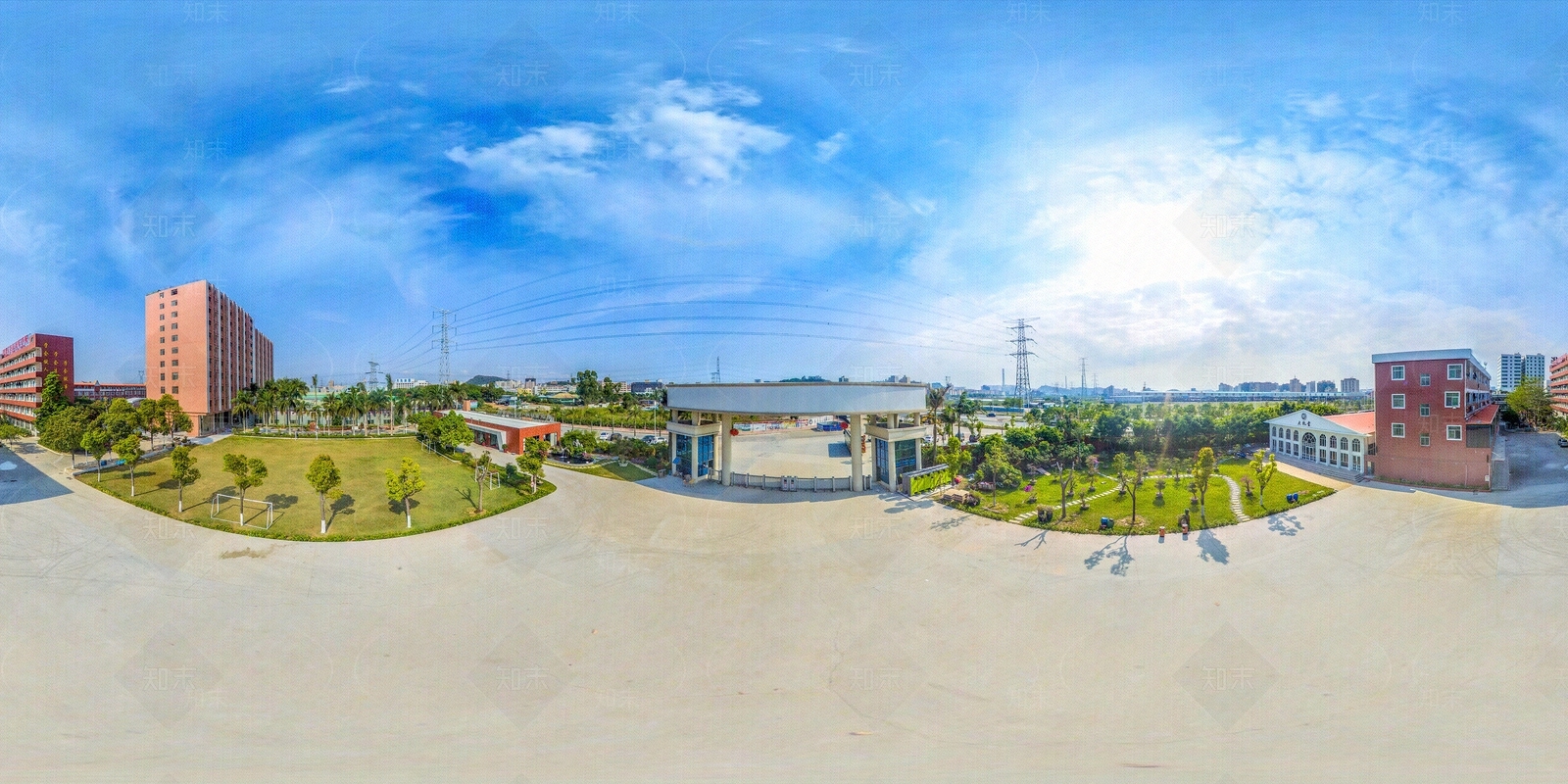 HDR城市小区社区广场全景贴图下载【ID:1156362059】