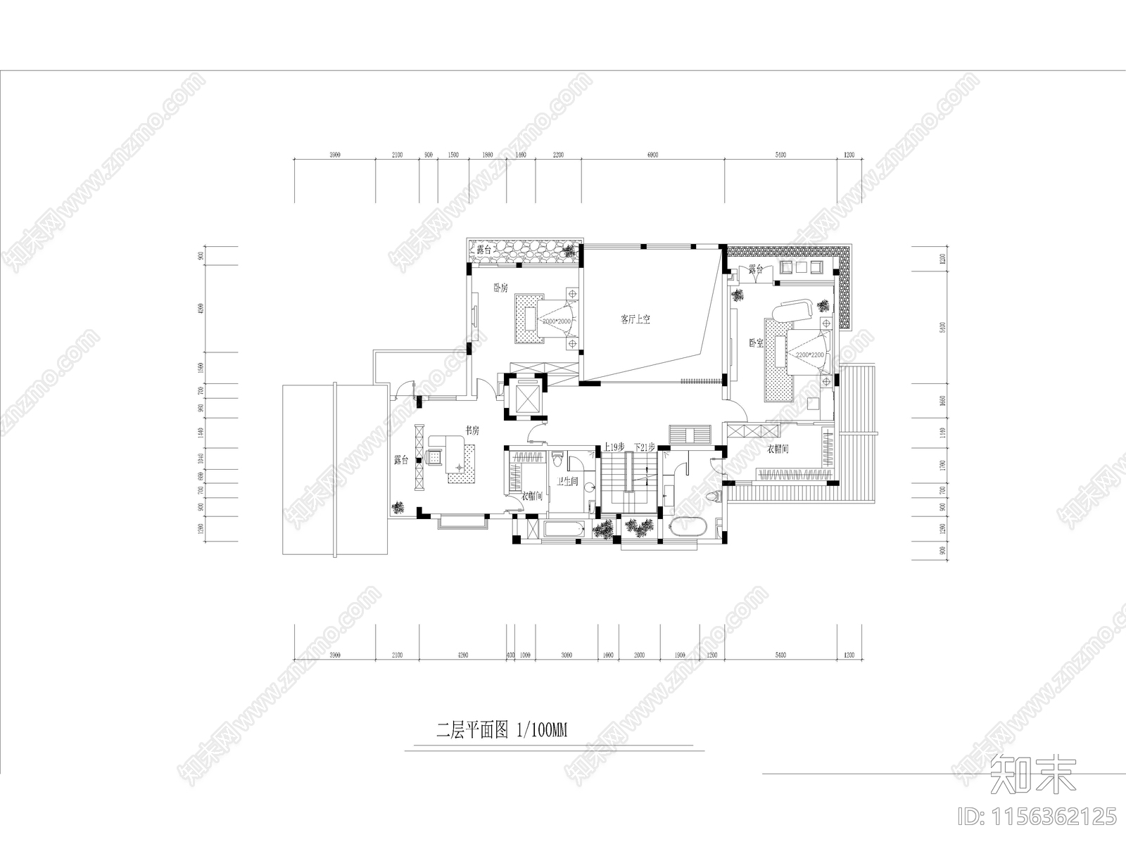 现代家装别墅大宅样板间cad施工图下载【ID:1156362125】