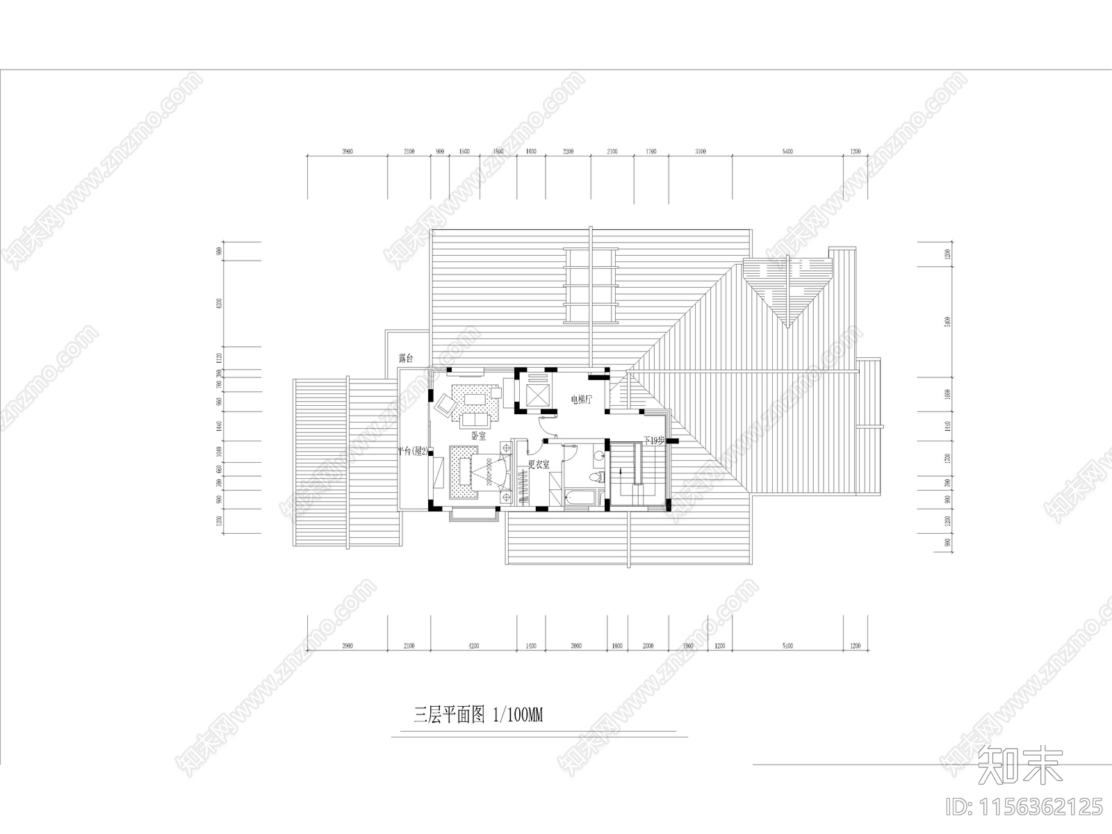 现代家装别墅大宅样板间cad施工图下载【ID:1156362125】