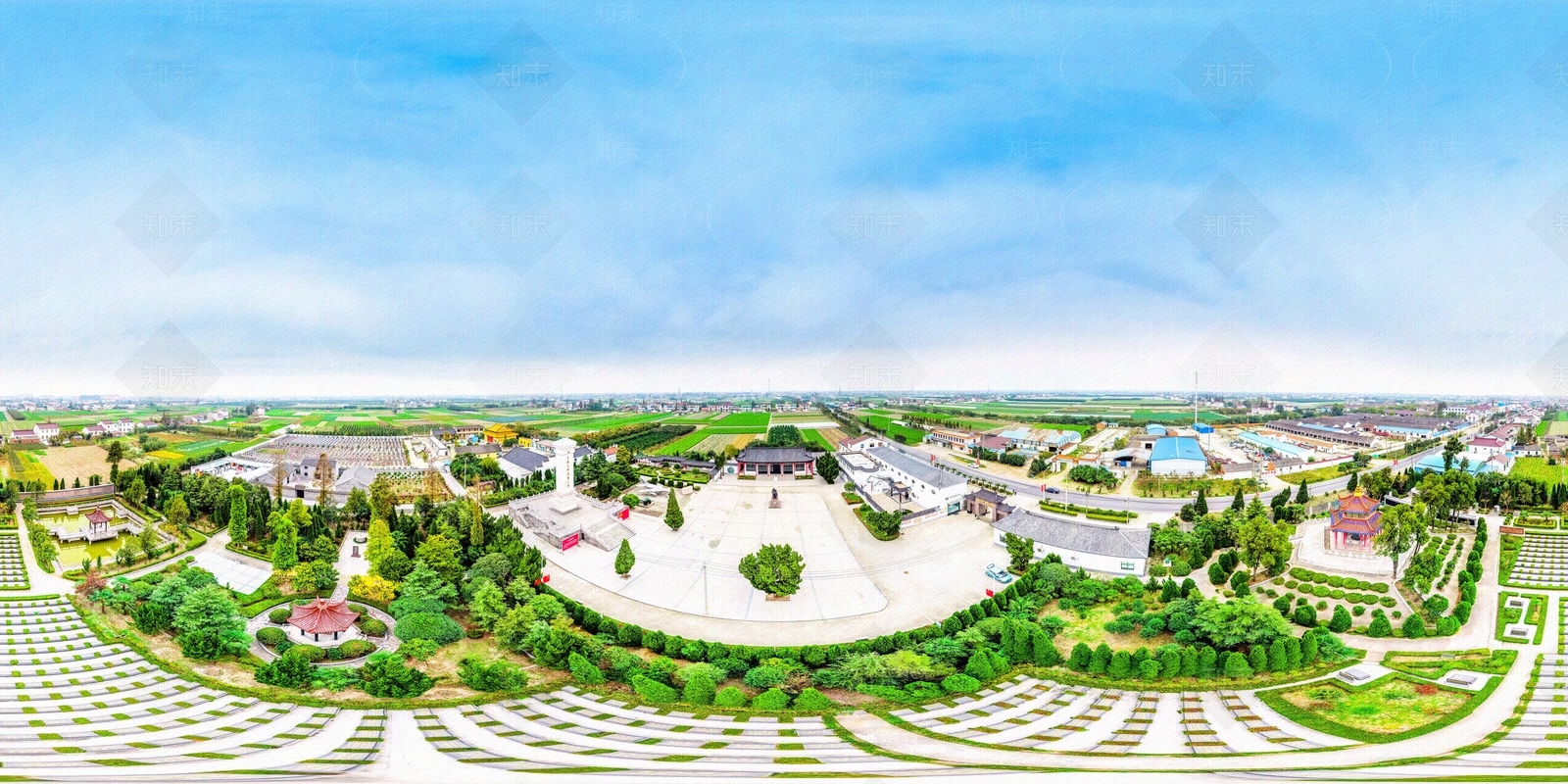 HDR城市小区社区广场全景贴图下载【ID:1156362614】