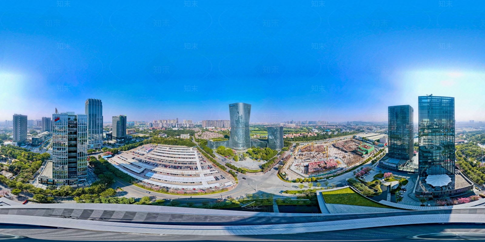 HDR城市小区社区广场全景贴图下载【ID:1156362950】