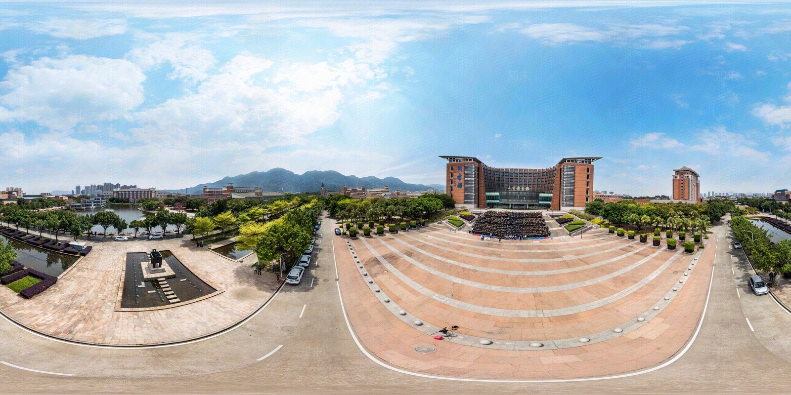 HDR城市小区社区广场全景贴图下载【ID:1156363319】