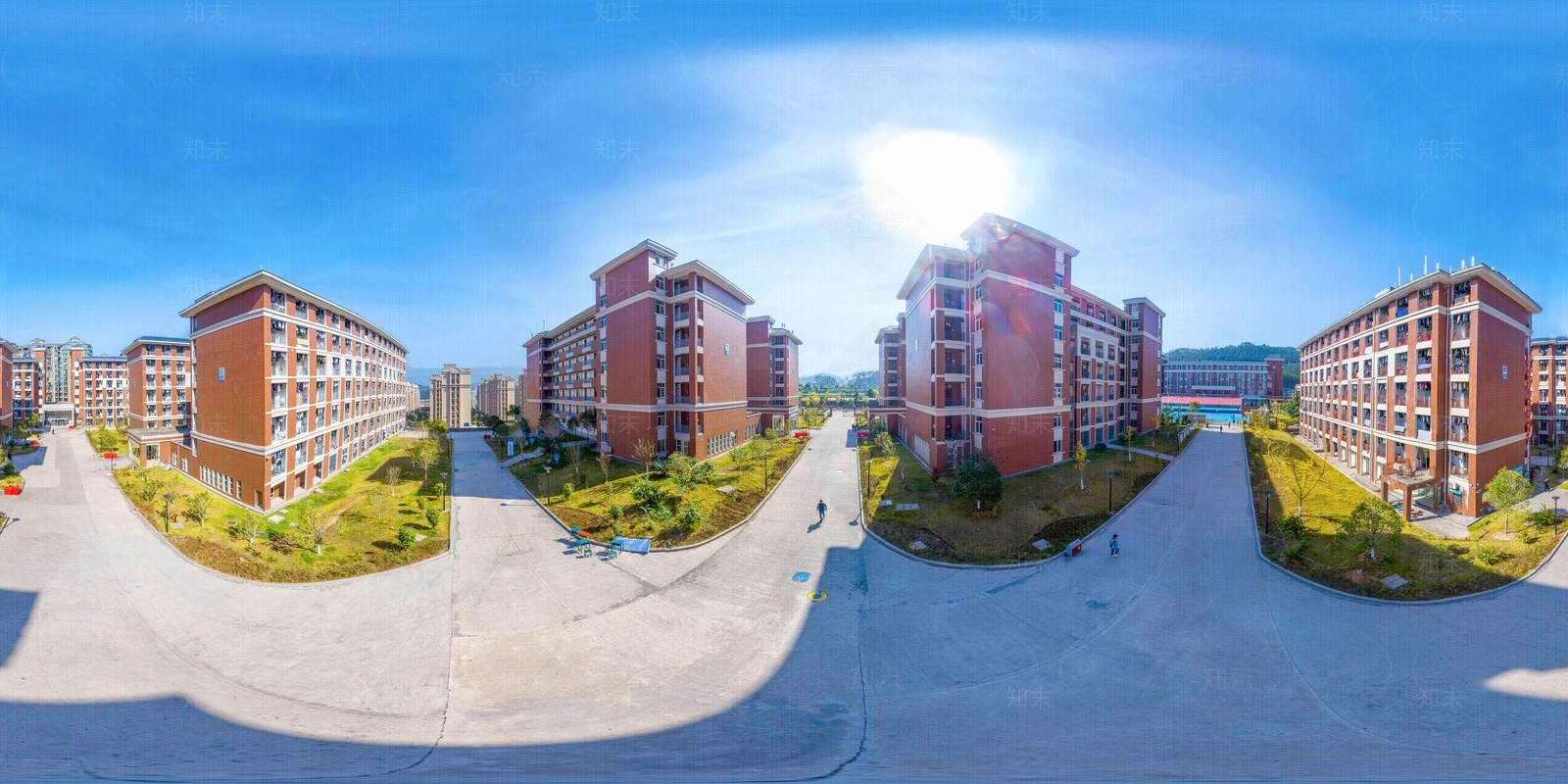 HDR城市小区社区广场全景贴图下载【ID:1156363776】