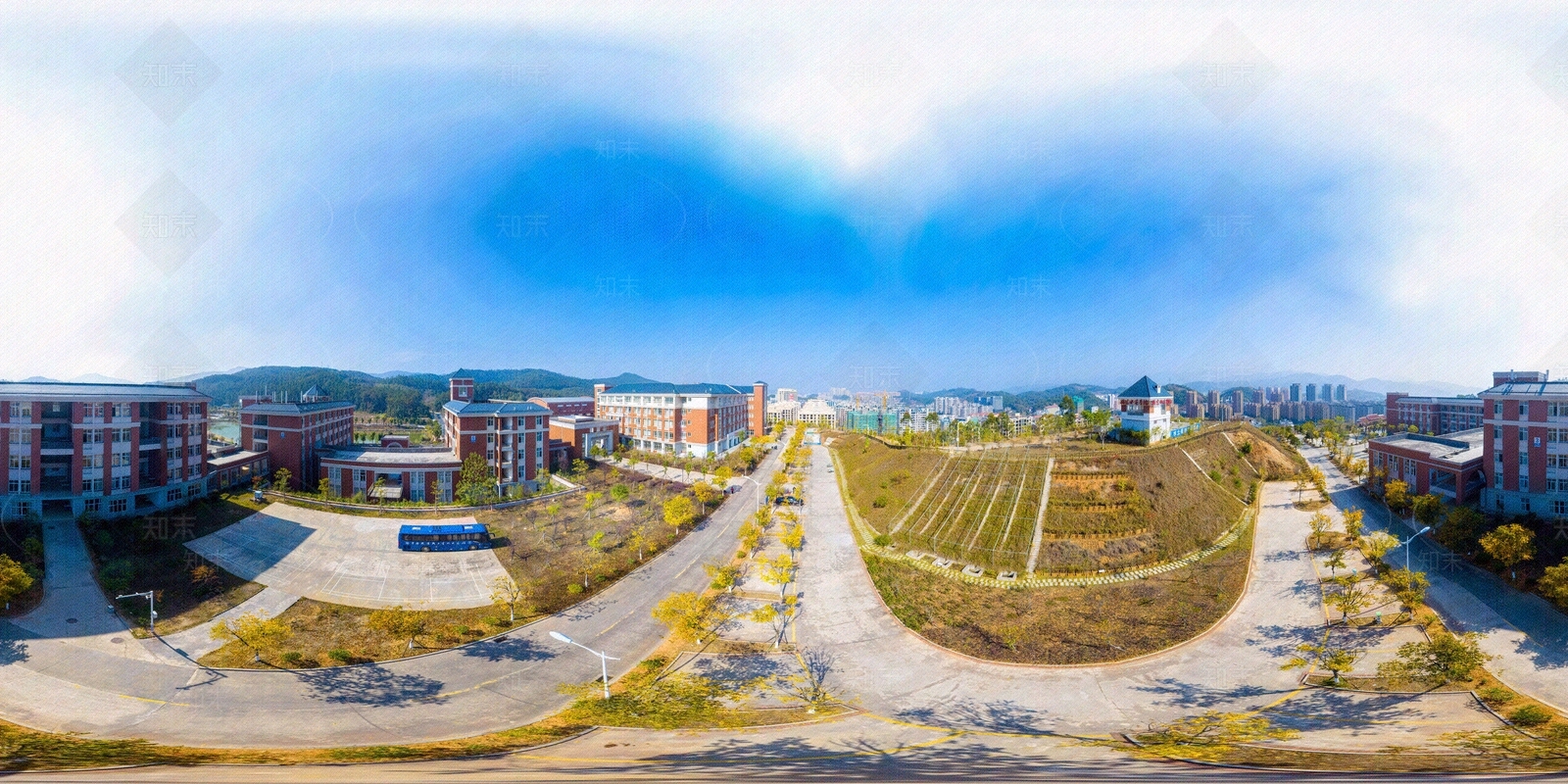 HDR城市小区社区广场全景贴图下载【ID:1156364071】