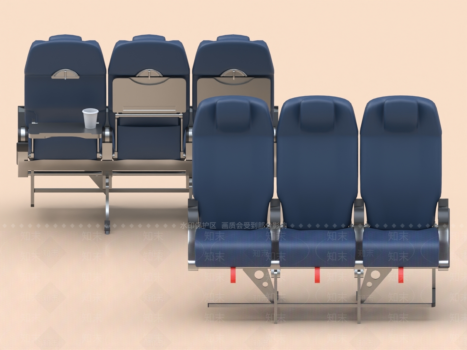 现代公共座椅3D模型下载【ID:1156368273】