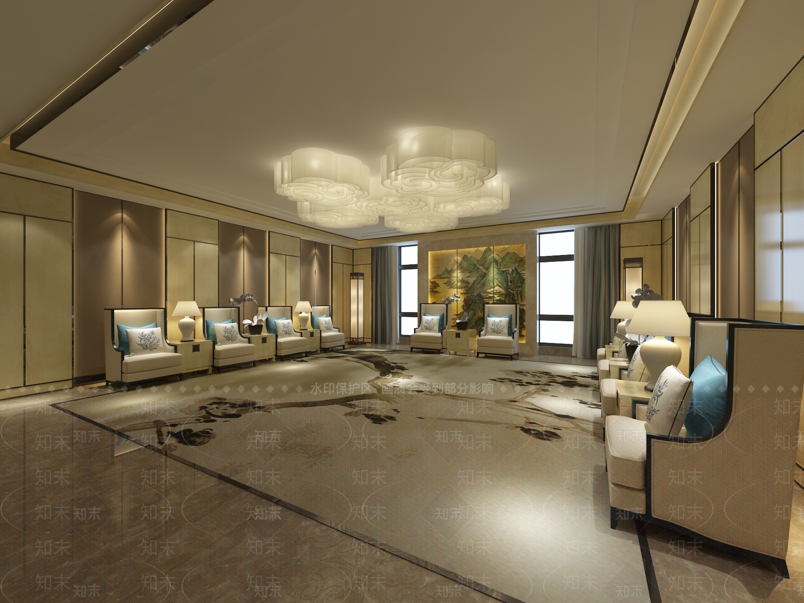 现代办公室会客厅3D模型下载【ID:1156370314】