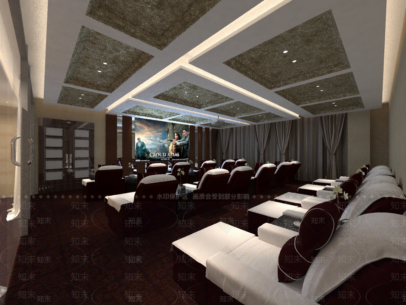 现代会所观影区3D模型下载【ID:1156370893】