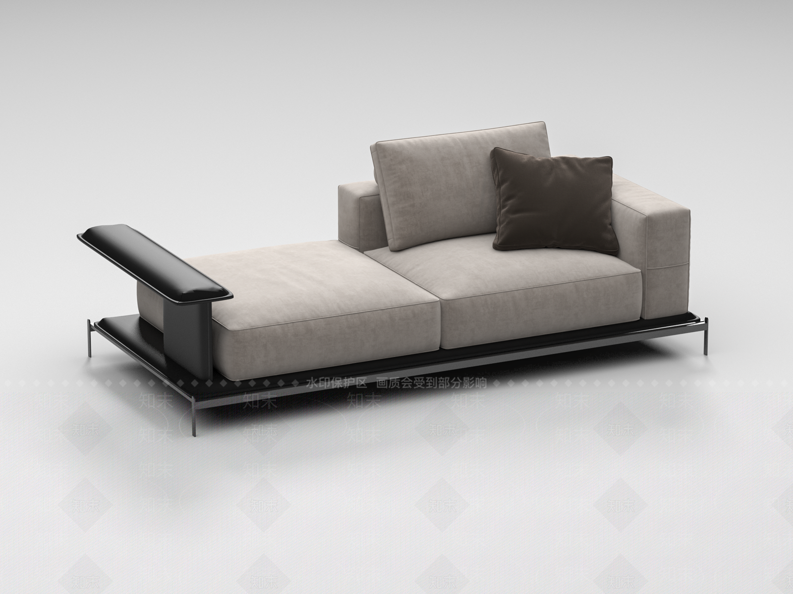 现代沙发床3D模型下载【ID:1156374819】