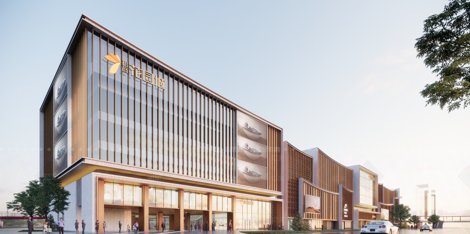 现代商业多层SU模型下载【ID:1156381204】