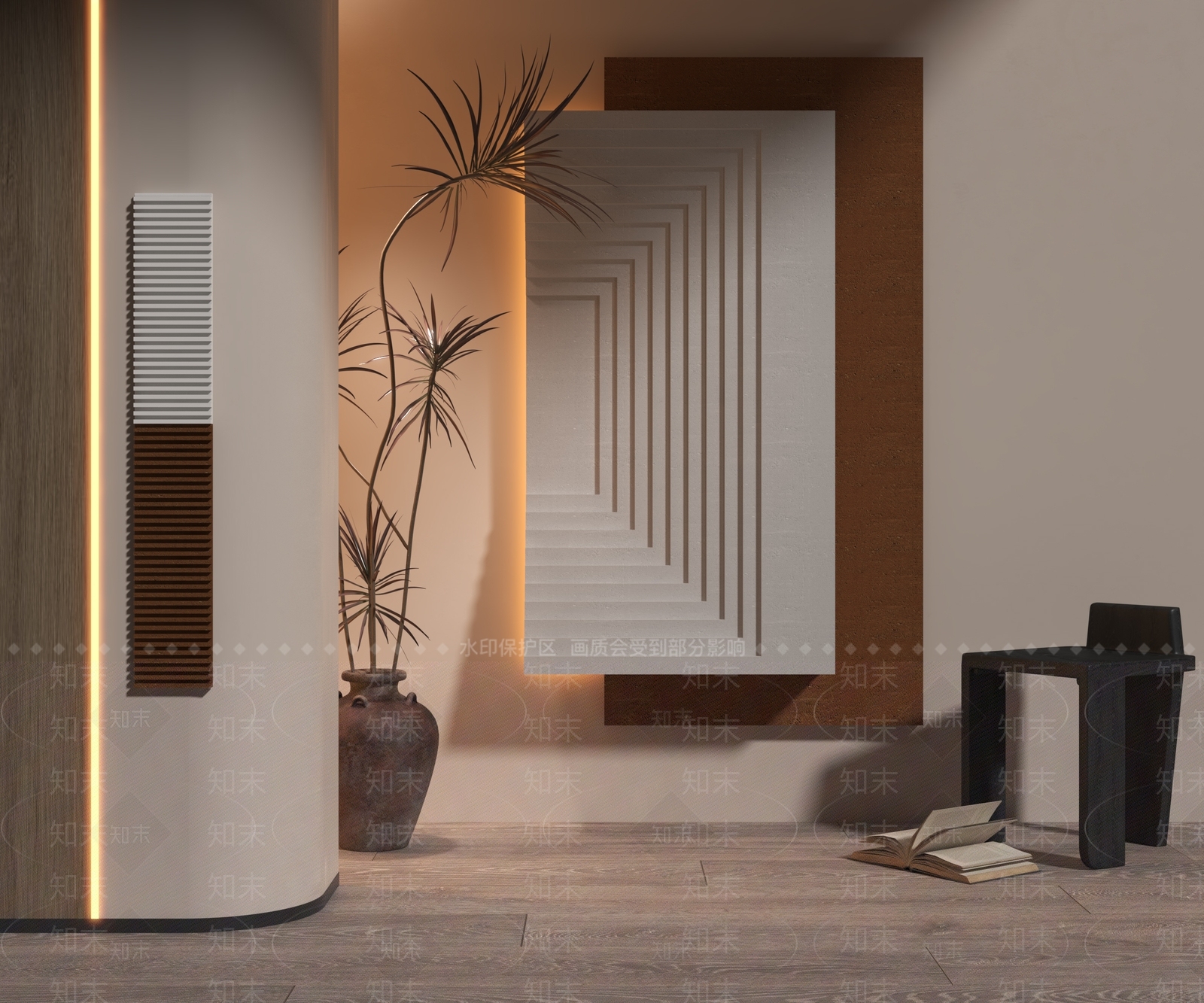 现代装饰画3D模型下载【ID:1156385431】