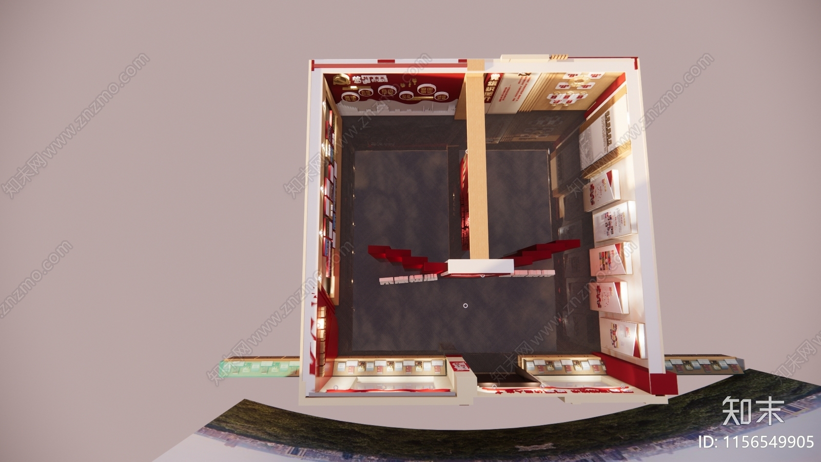 现代党建室SU模型下载【ID:1156549905】