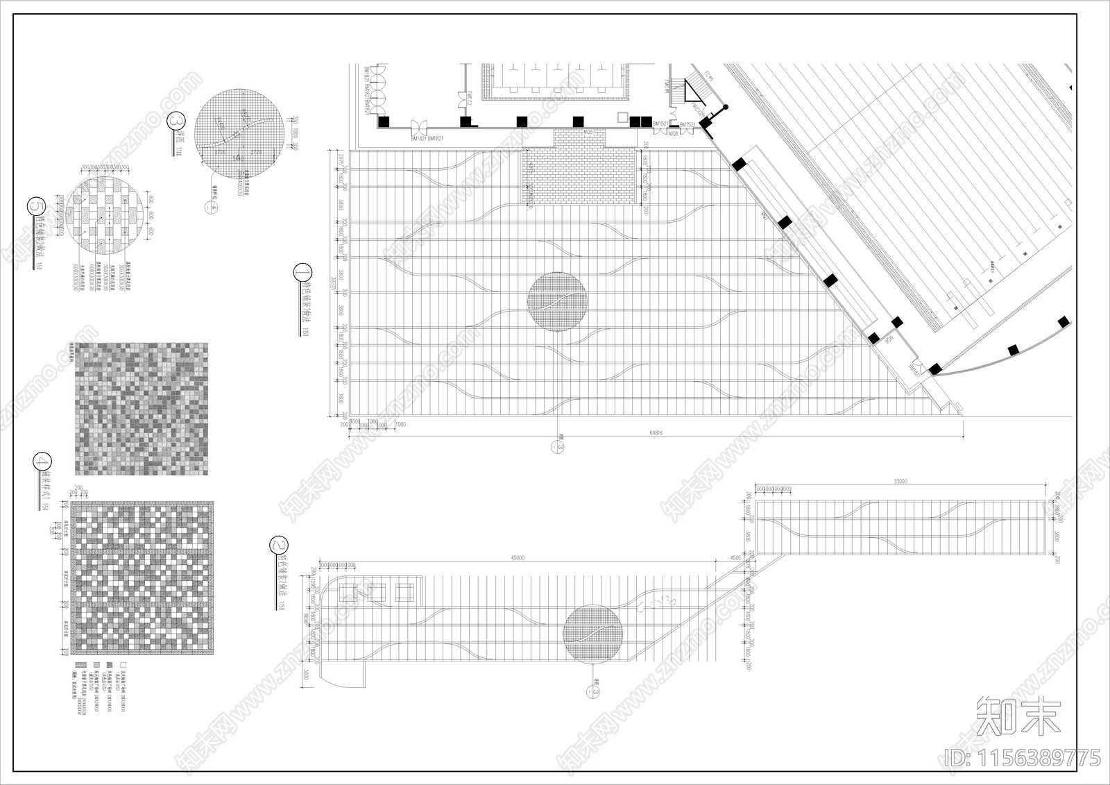 特色铺装做法cad施工图下载【ID:1156389775】