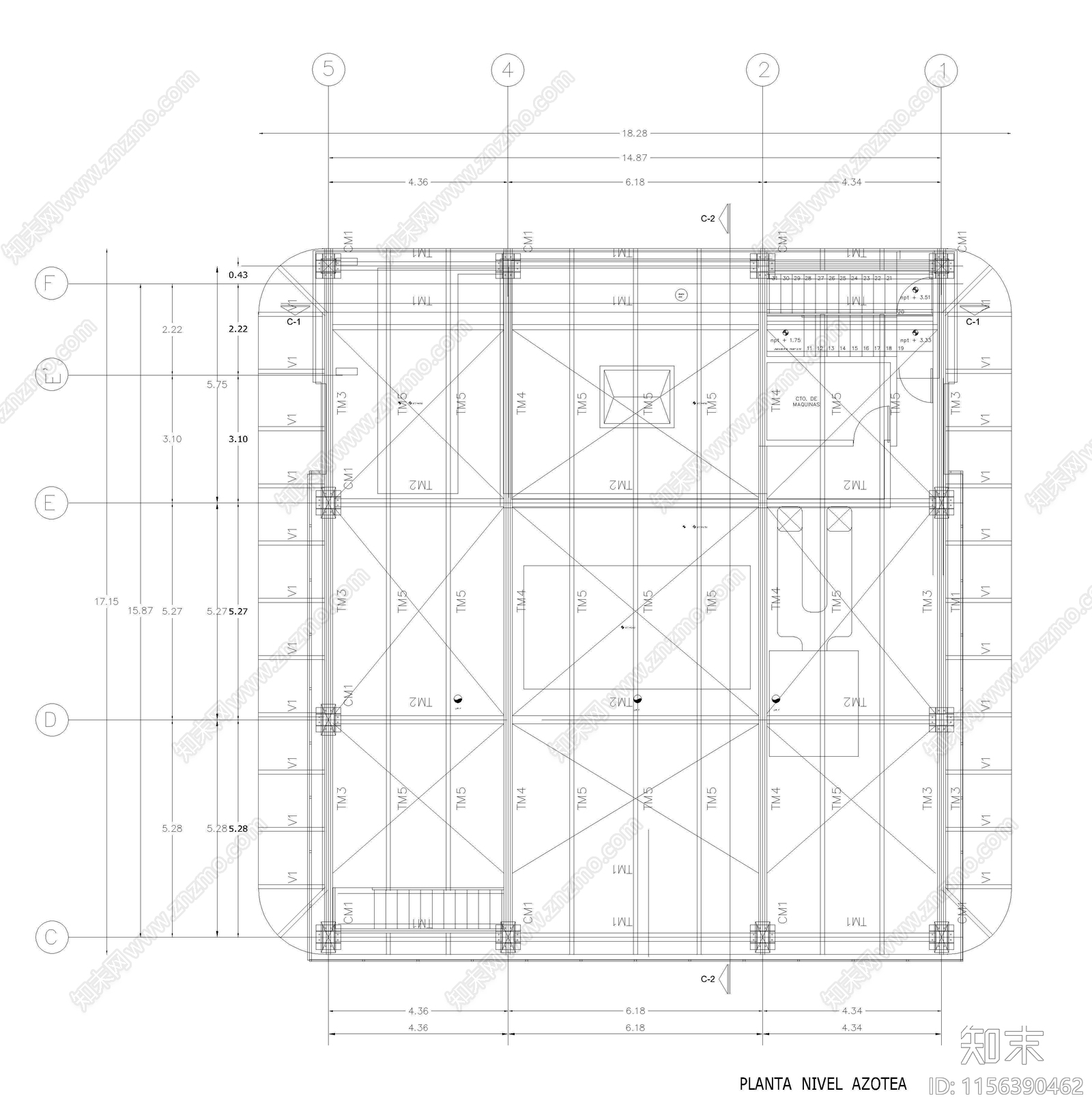 停机坪交通建筑图纸施工图下载【ID:1156390462】